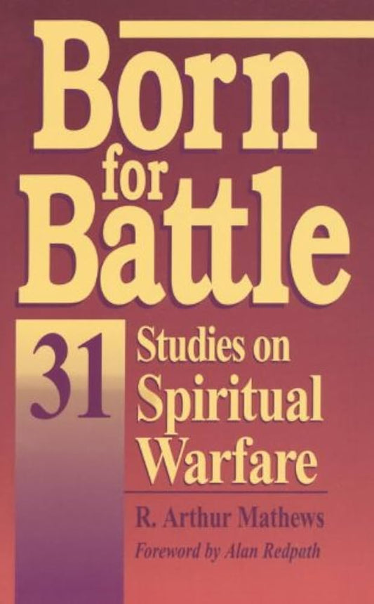 Book cover of 'Born for Battle' with yellow text on a red background