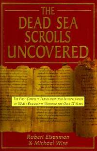 Book cover of 'The Dead Sea Scrolls Uncovered' with text and red border
