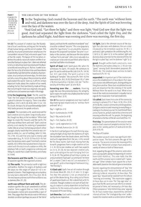 Textual content from Reformation Study Bible, specifically Genesis 1:1 on a white background