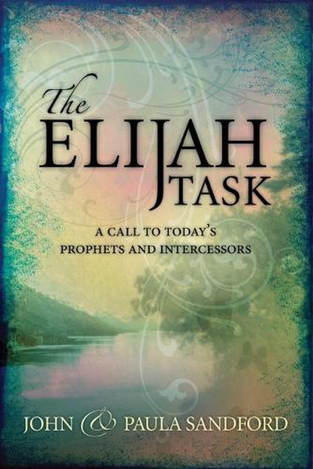 Book cover of 'The Elijah Task' with artistic design elements.