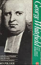 A book cover featuring a black-and-white portrait of George Whitefield, with a green spine band and text including 'George Whitefield' and 'Jinpollock'.