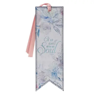 It Is Well With My Soul Faux Leather Bookmark