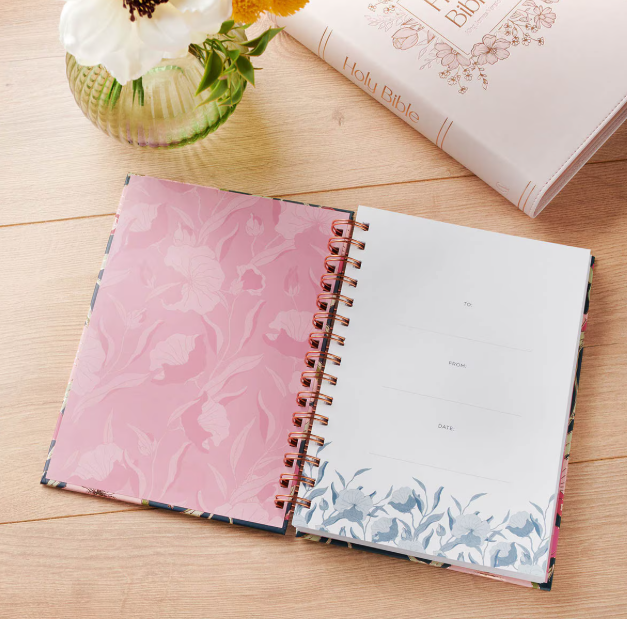 Journal: Strength & Dignity, Deep Teal Floral