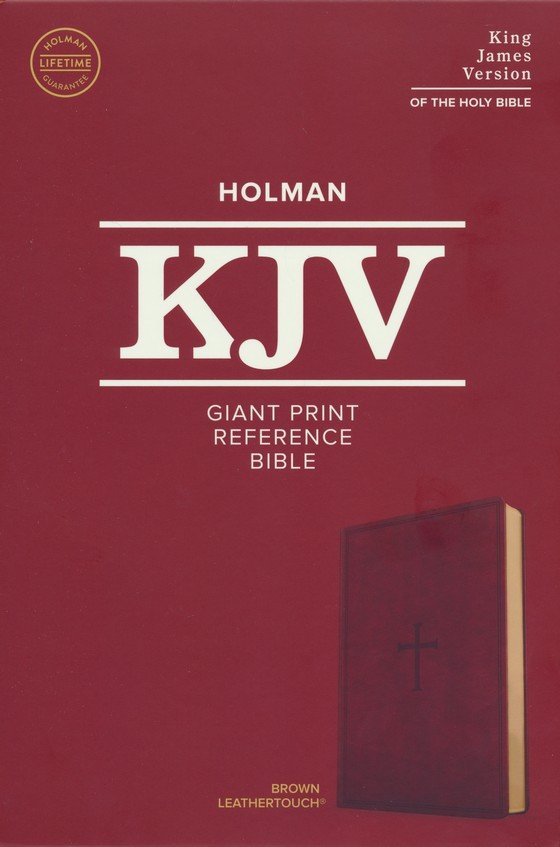 KJV Giant-Print Reference Bible, soft leather-look, brown