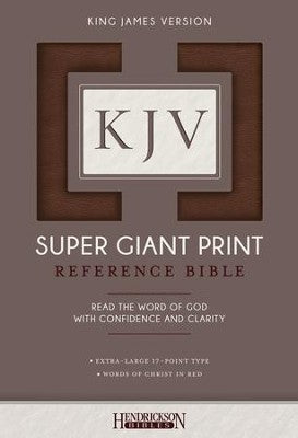 KJV Super Giant Print Reference Bible, Brown Imitation Leather