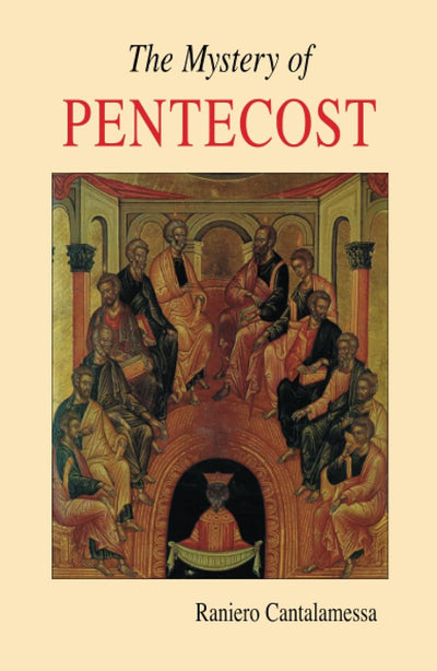 Book cover of 'The Mystery of Pentecost' with a religious illustration on a beige background