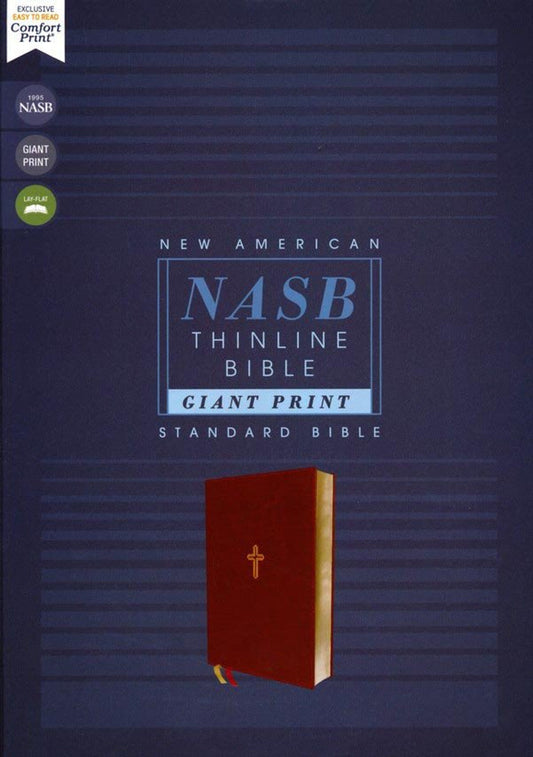 NASB Thinline Bible Giant Print Brown 1995 Text, Red Letter Edition