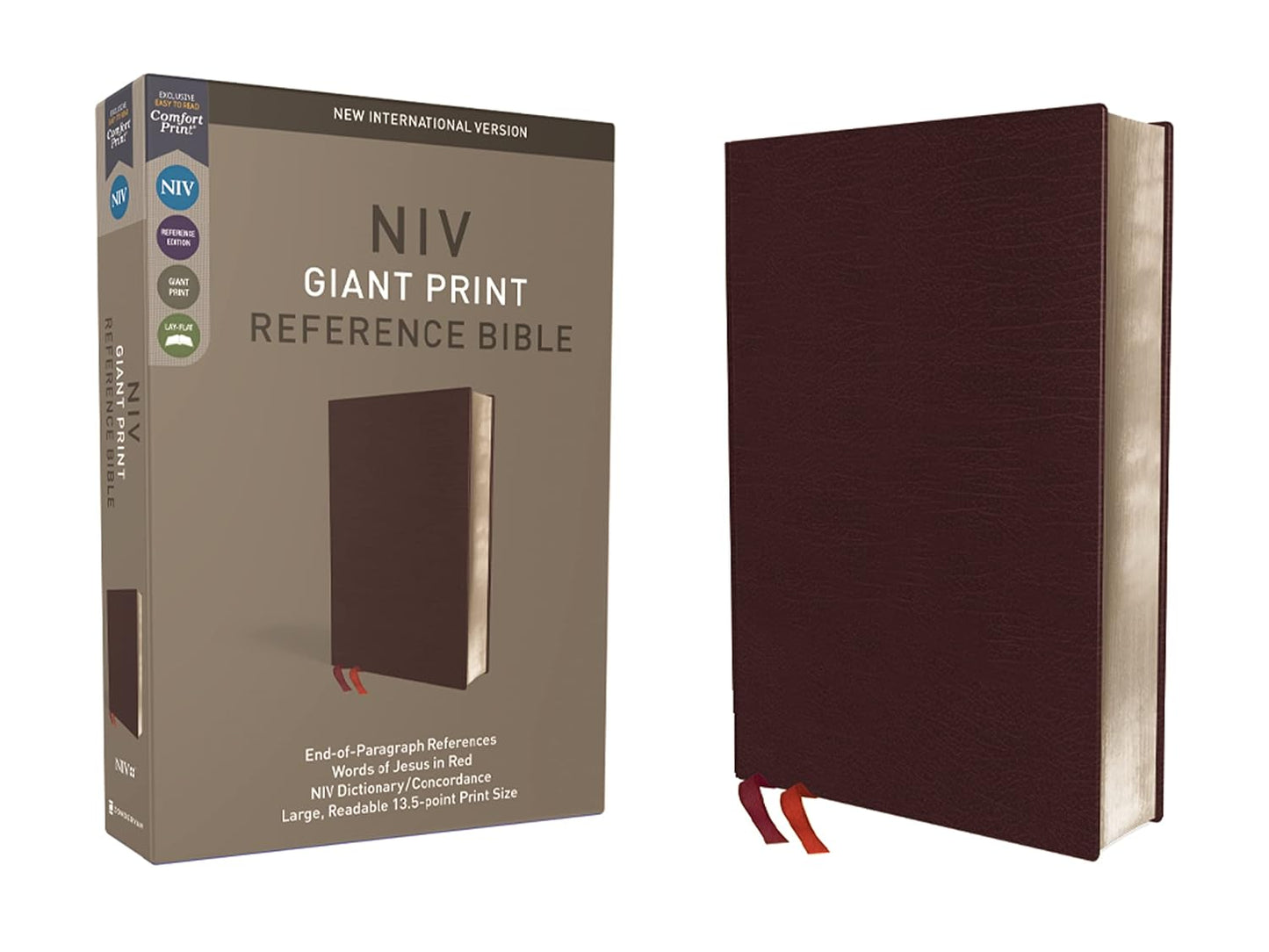 NIV Giant Print Reference Bible with packaging on a white background