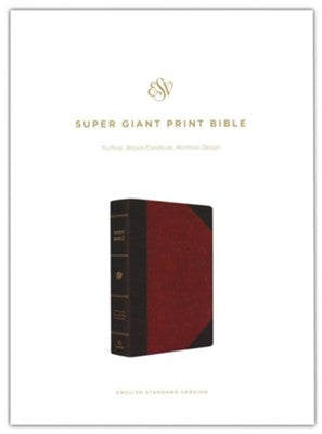 ESV Super Giant Print Bible--imitation leather, brown/cordovan