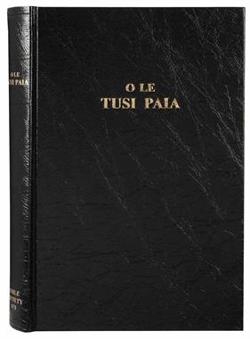 Black leather-bound book with gold text on a black background