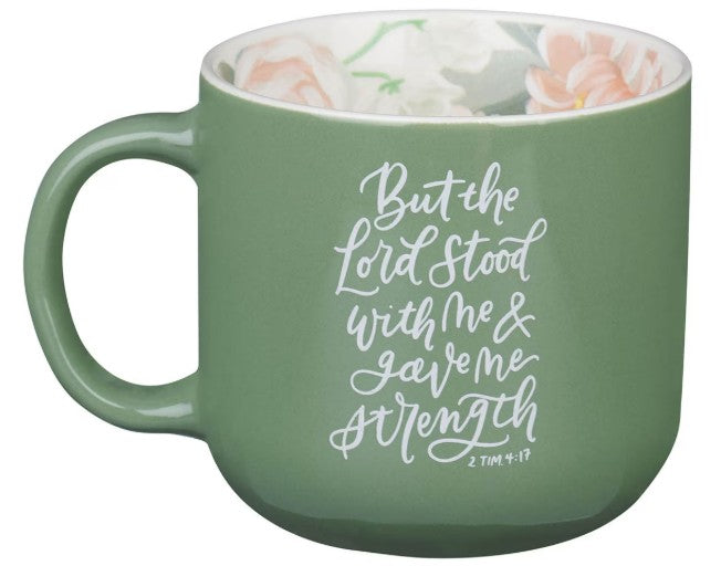 The Lord Stood With Me, Sage Green Ceramic Mug