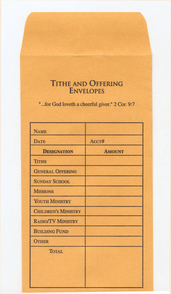 Tithe and Offering Envelope 100Pk