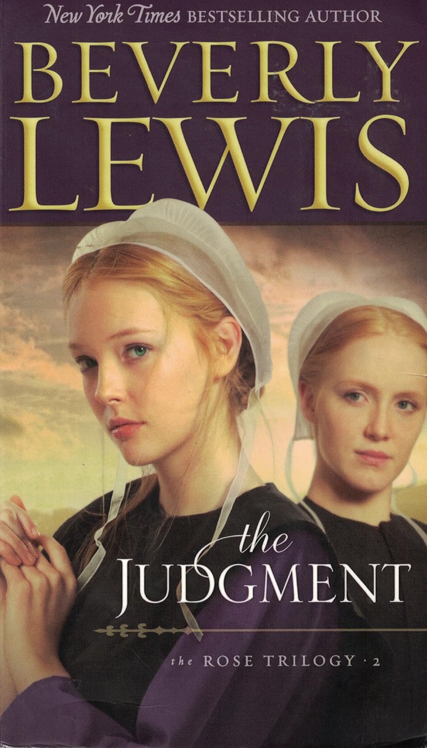 Book cover of 'The Judgment' by Beverly Lewis featuring two women in historical attire.