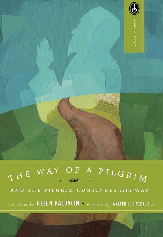 Book cover of 'The Way of a Pilgrim' with a stylized illustration of a path and landscape.