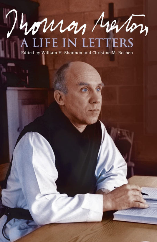 Book cover of 'A Life in Letters' with a man sitting at a desk.
