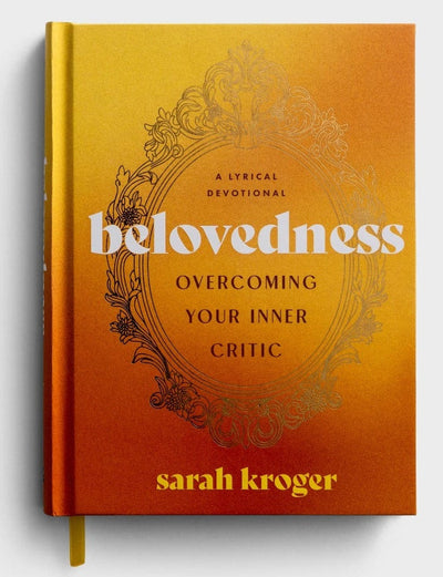 Book titled 'belovedness' by Sarah Kroger with decorative cover on a white background