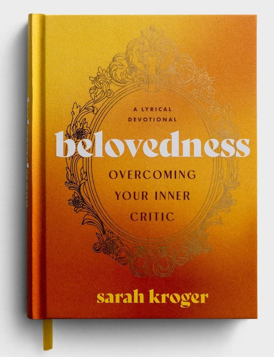 Book titled 'belovedness' by Sarah Kroger with decorative cover on a white background