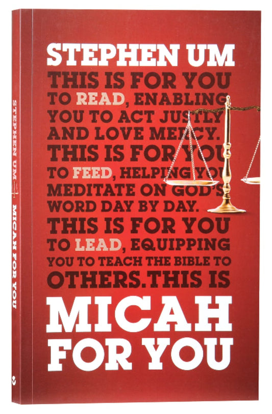 Micah For You (God's Word For You Series) by Stephen Um image 0