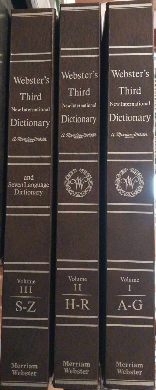 Webster's Third New International Dictionary, 3 Volumes image 0