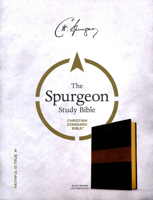CSB Spurgeon Study Bible, Black/Brown Leathertouch image 0