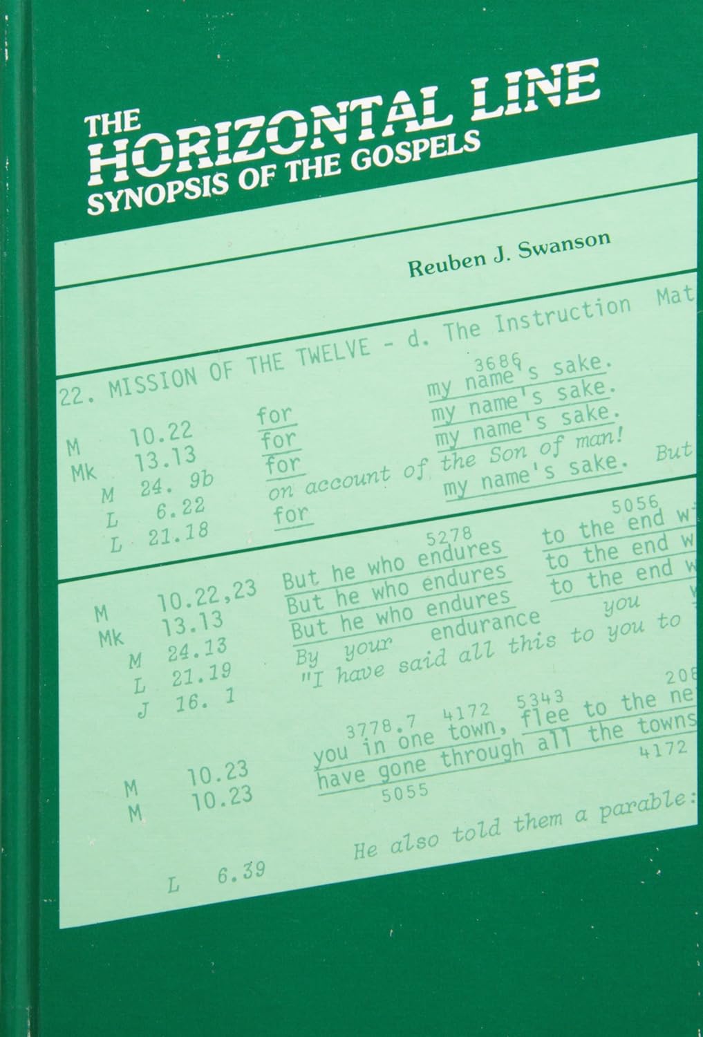Horizontal Line: Synopsis of the Gospels by Reuben J. Swanson image 0