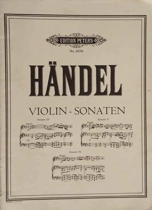 Handel Violin-Sonaten (Music Book) image 0