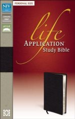 NIV, Life Application Study Bible, Second Edition, Personal Size, Bonded Leather, Black, Hardcover
