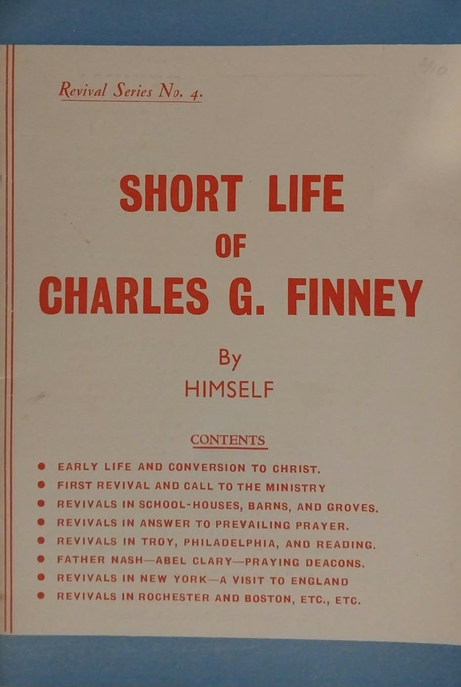 Short Life of Charles G. Finney by Himself