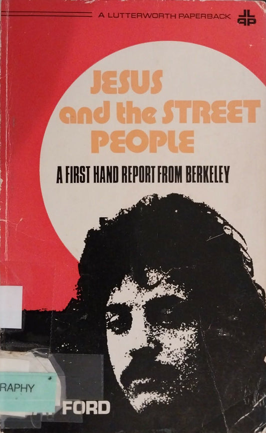 Book cover of 'Jesus and the Street People' with a red background and black and white portrait.