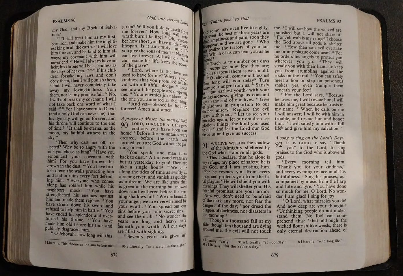 Living Bible, Black Leather