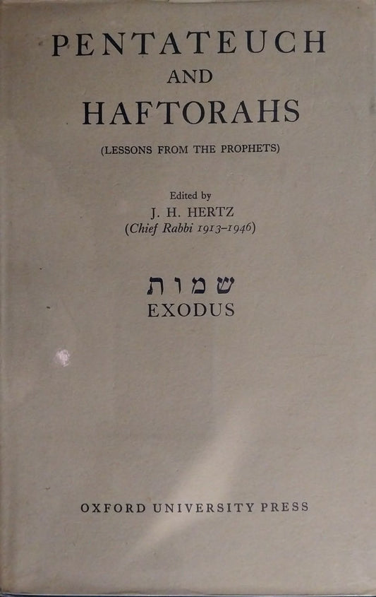 Pentateuch and Haftorahs: Genesis: Hebrew Text, English Trans. ed by J. Hertz