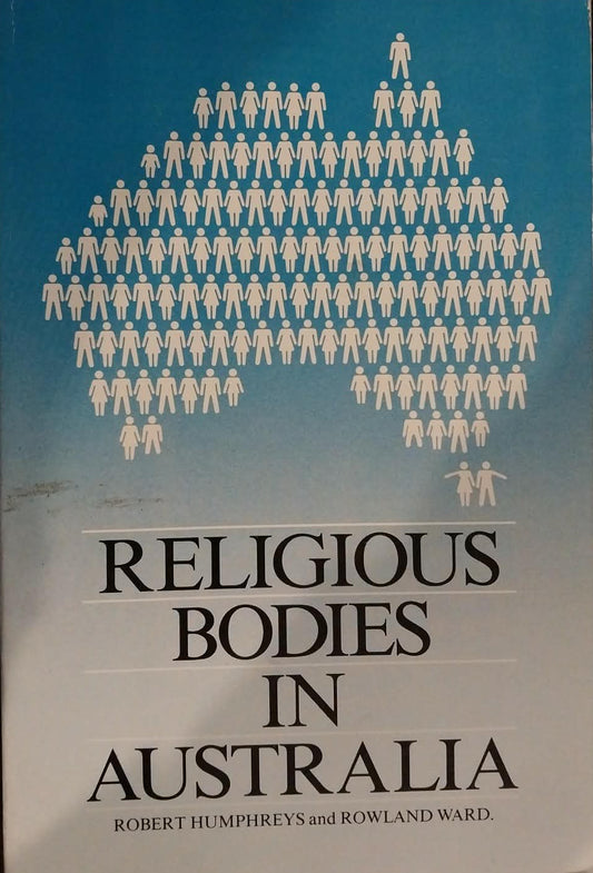 Book cover of 'Religious Bodies in Australia' with a blue background and white text.