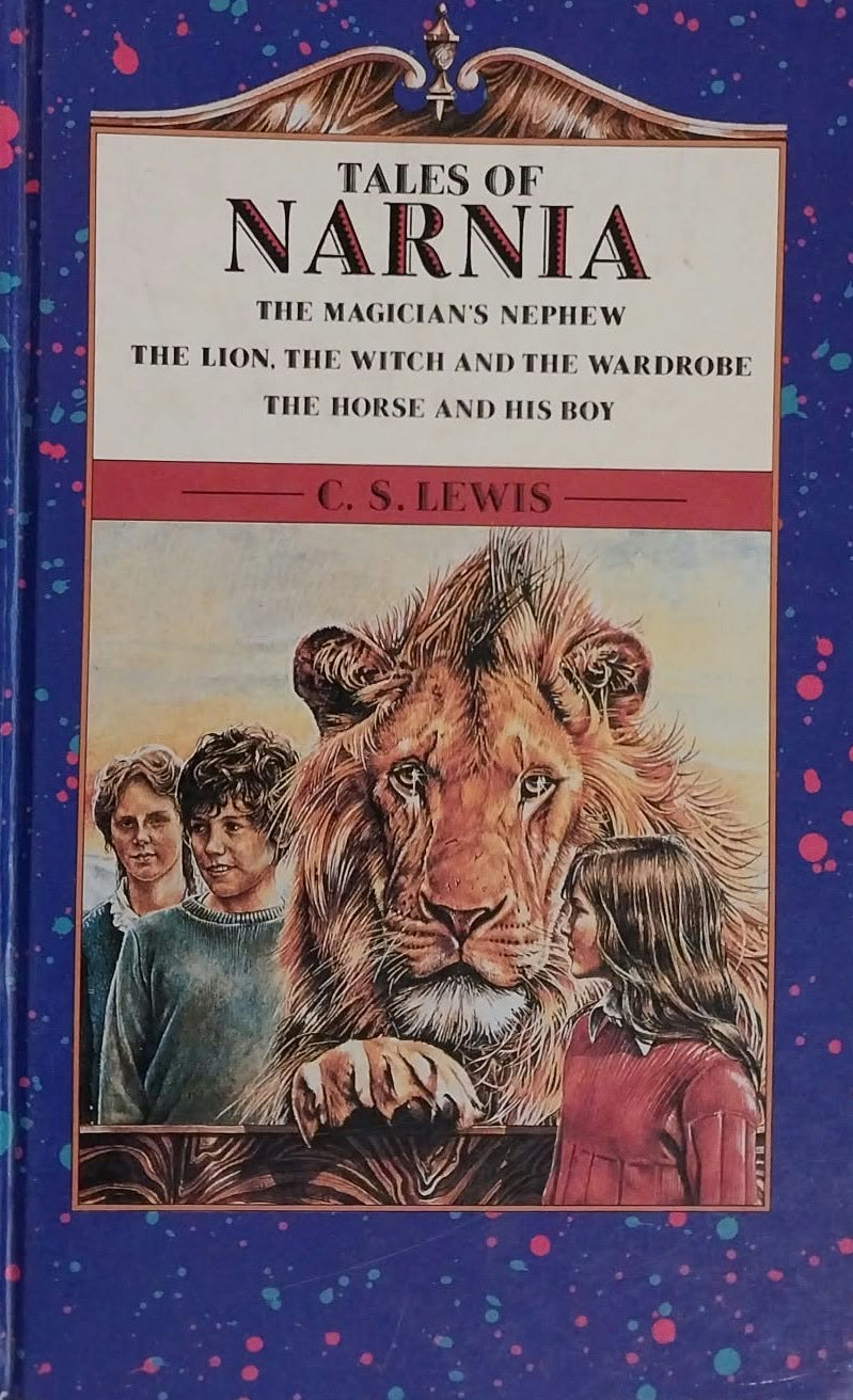 A hardcover book of 'Tales of Narnia: The Lion, the Witch and the Wardrobe' by C.S.